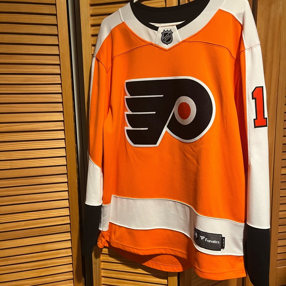 Fanatics Orange and White Hockey Jersey